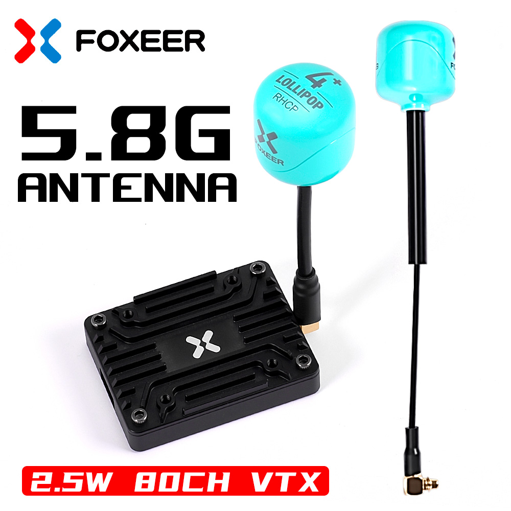 Foxeer Reaper Extreme 2.5W Vtx - Foxeerビデオ送信機とcncシェル、rc fpvドローン用の内蔵マイク、5.8g reaper Extreme v2、2.5wハイパワー、72ch、vtx fpv